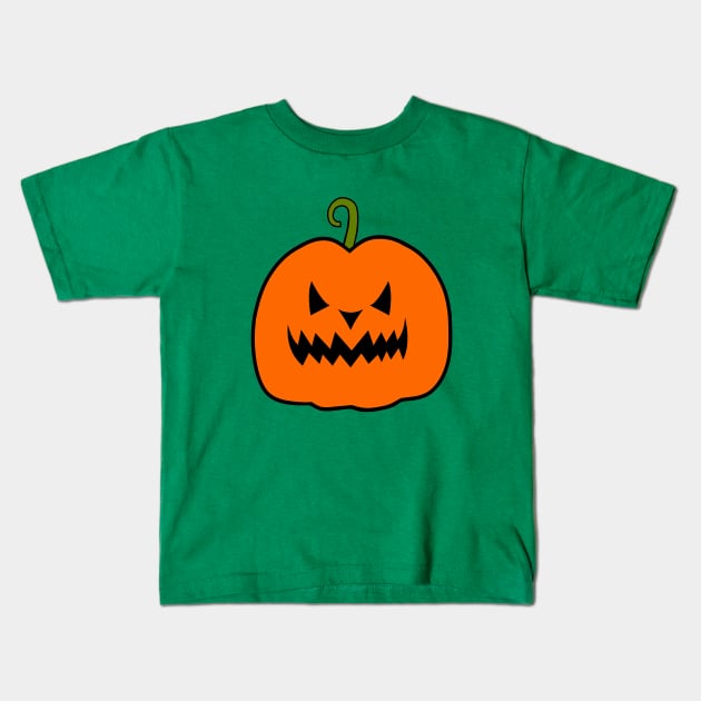 Happy Halloween Pumpkin Scary Face Kids T-Shirt by SartorisArt1